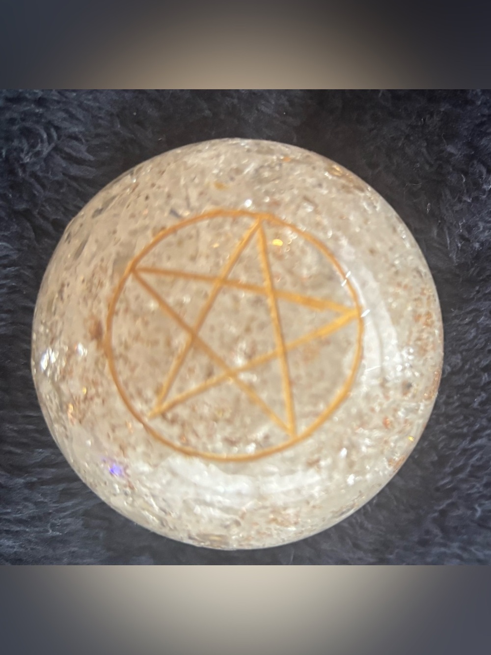 Gold Pentagram Decorative Glass Sphere